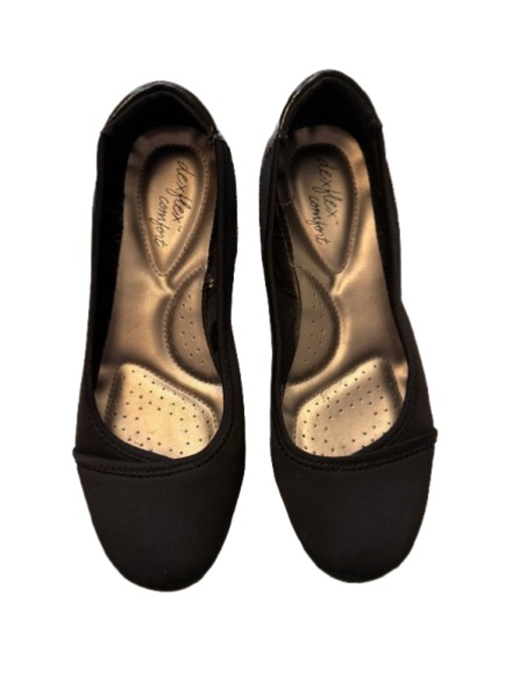 Dexflex Comfort Black Wedge Ballet Flats Size 8 - Picture 2 of 7
